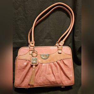 Sold WN Purse Labeled Maggie Barnes Mauve Pink 8x11x3.5"